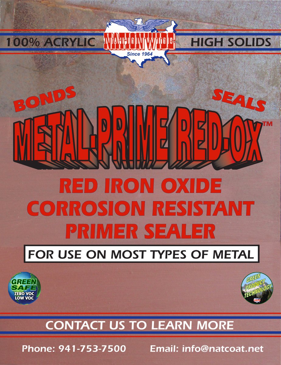 SuperCoatings's tweet photo. METAL-PRIME RED-OX™ Red Iron Oxide Rusted Metal Sealer & Primer has these HIGH PERFORMANCE FEATURES Waterproofing Rust Encapsulating Primer, Excellent Corrosion, Rust and Chemical Resistance #metalprimer #rustprimer #metal #metalroof #restoration #roofers #painters #waterproofin https://t.co/mgHpk3KM7z