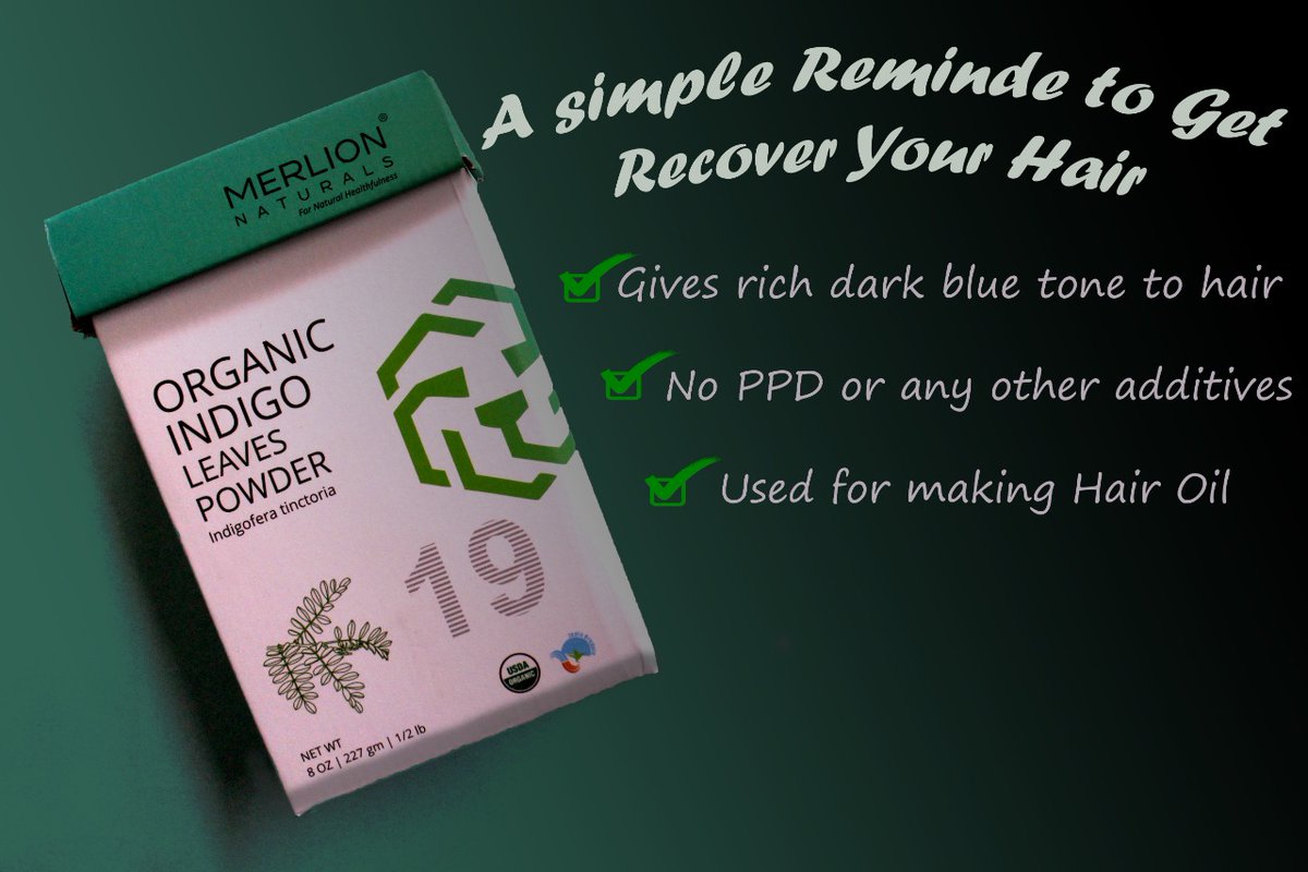 merlionnaturals's tweet photo. Indigo leaves gives rich dark blue tone to hair #indigo #indigopowder #organic #organicpower #merlionsingapore #merlionnaturals #haircare #hairgrowth #silkyhair #beauty #diy #singapore #usa #newyork #henna #hennapowder https://t.co/lGcKDspgCl