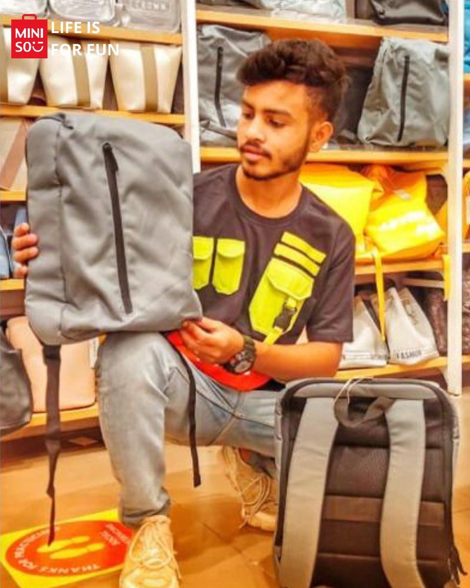Super stylish bagpacks for y'all. Travel in style :) 

Product Name: Bagpack
Price : INR 800

DM us on Instagram to place your orders 

#Miniso #MinisoIndia #Minisolive #Minisolove #Minisoforever #Lovelifeloveminiso #Lifeisforfun #Collection #bagpack #love #Minisocollection