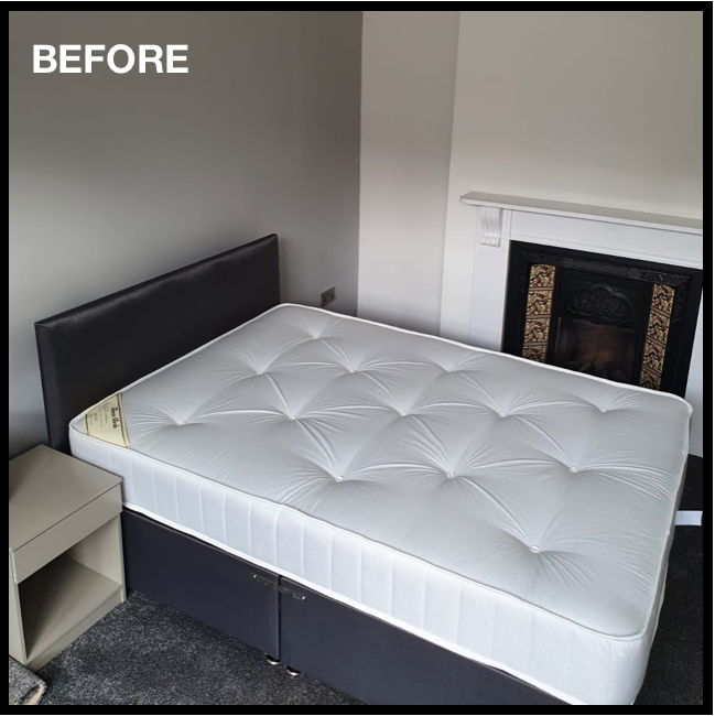 Which room would you rather rent? The power of photography and staging! 
Accessories rental now available for photoshoots. 
#cushionfluffers #propertystyling #staging #hmo #landlordpackages #tealbedroom #coventry #leamingtonspa #propertymanagement #propertyinvestment