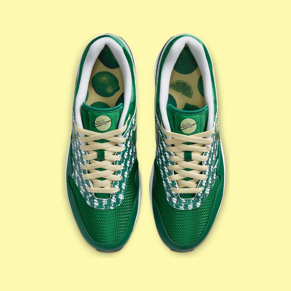 shelflifestore's tweet photo. The Limeade Air Max 1 represents a premium upgrade to the 2006 Powerball collection, featuring a classic Air print pattern and other freshly squeezed details.

The Nike Air Max 1 'Limeade' drops 26 September via online raffle only! Details TBC.

See more: https://t.co/MJuOE6tHnn https://t.co/pWzi1pY78Y