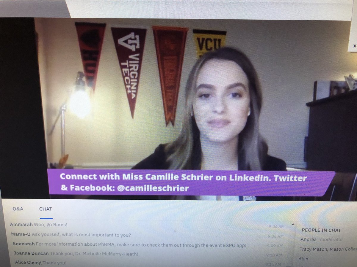 GMU_COS's tweet photo. Super endorsement for systems biology and bioinformatics programs from @MissAmerica @CamilleSchrier now at @vabio #womenbuildingbio conference https://t.co/cclSLIVxRO