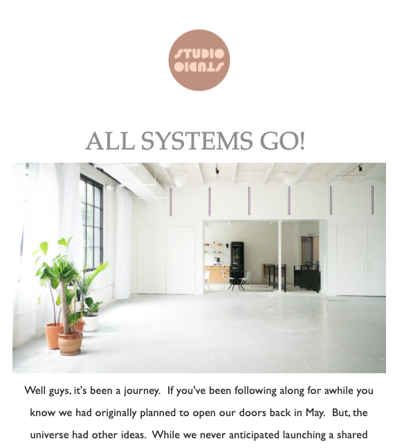 StudioStudioA2's tweet image. First newsletter is out in the world. Lots of deets about membership, upcoming events, and co-working opportunities! #studio #creativespace #newsletter