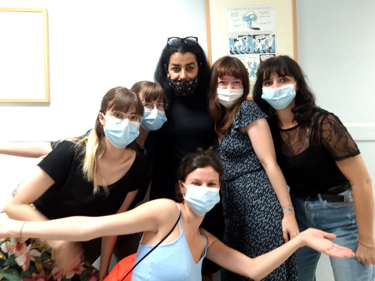 🤩 So happy and proud to have the visit of Marjane Satrapi, graphic novelist, cartoonist, illustrator, film director, and author of the famous #Persepolis! Marjane is the official Patron of our 2021 promotion of character #animation and filmmaking students.