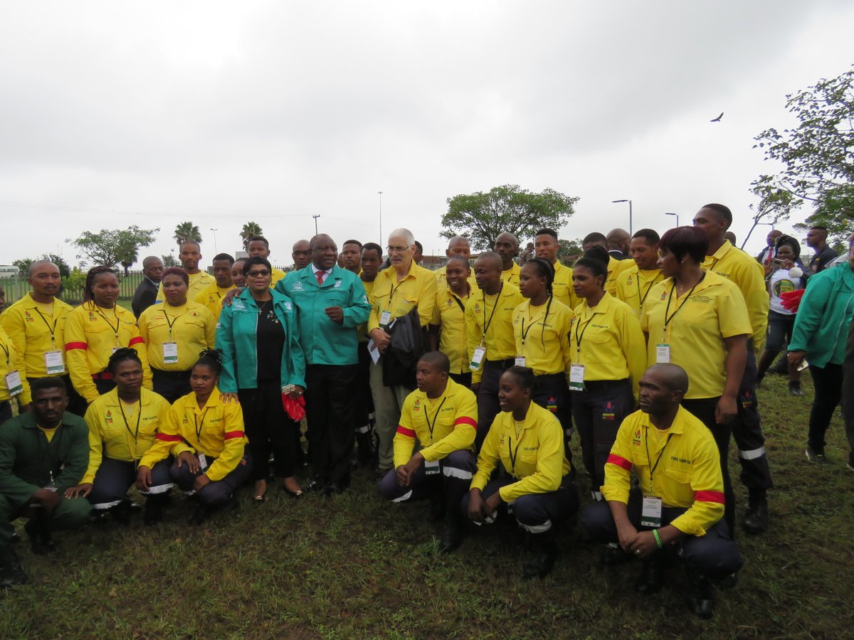 wo_fire's tweet photo. WOF in the Eastern Cape was part of the Good Green Deed Launch that was officially launched by President Cyril Ramaphosa in Mtantsane at Sisa Dukashe Stadium on Friday 8 March 2019.  

@PresidencyZA @environmentza 

#GOODGREENDEED
#WOF_EC
#MakingADifference
#Workingonfire https://t.co/itVS5hoECv