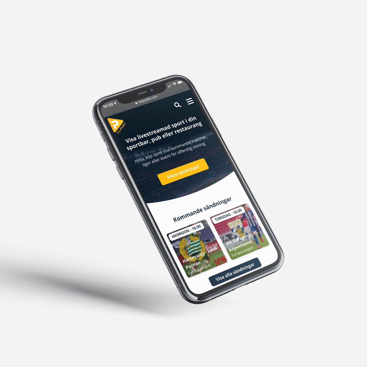 Som ett komplement till våra konsumentinriktade plattformar lanserar vi nu StayPublic.com, ett hem för restauranger och andra verksamheter som vill visa våra rättigheter offentligt. Först ut är veckans Europa League; Hammarby - Lech Poznan samt IFK Göteborg - FCK!