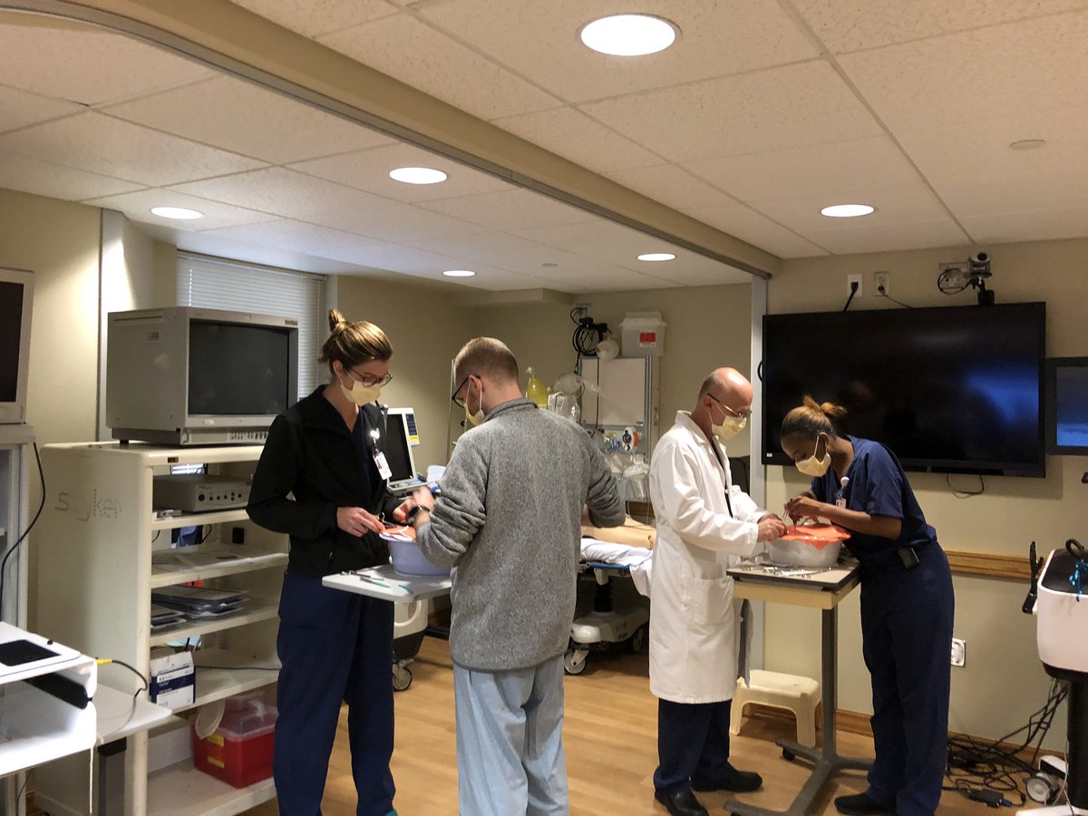 PittSurgery's tweet image. Intern skills session! Laparotomy opening and closure on abdominal models created at low cost with reclaimed OR supplies and less than $100 of supplies by @forsythe_raquel 
#Simulation #surgicaleducation #sugicalskills