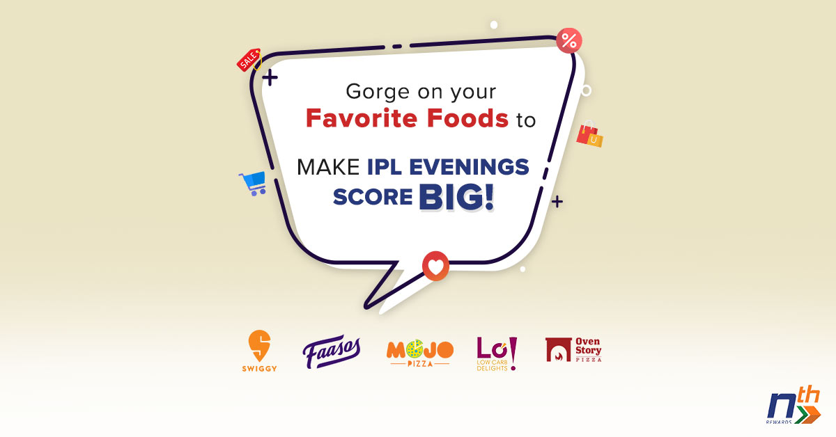 Gear up cricket lovers! Enjoy IPL matches with your favorite foods at discounted rates. Order food online using RuPay cards  bit.ly/35cQj7W 
#OnlineFoodOffers #foodoffers #OrderFoodOnline #nthRewards #IPL