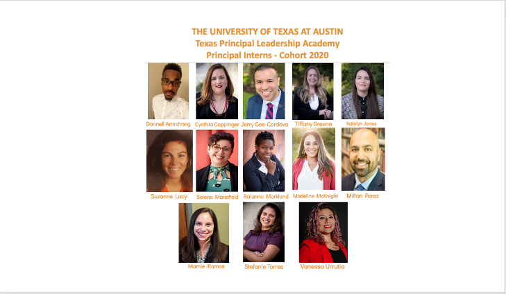 drdebracantu's tweet photo. We are proud to highlight our UT Principal Interns, as they represent Austin ISD, Dallas ISD, Del Valle ISD, Round Rock ISD. What starts here changes the world. #TPLA @utexascoe https://t.co/LpiAwMpJwX