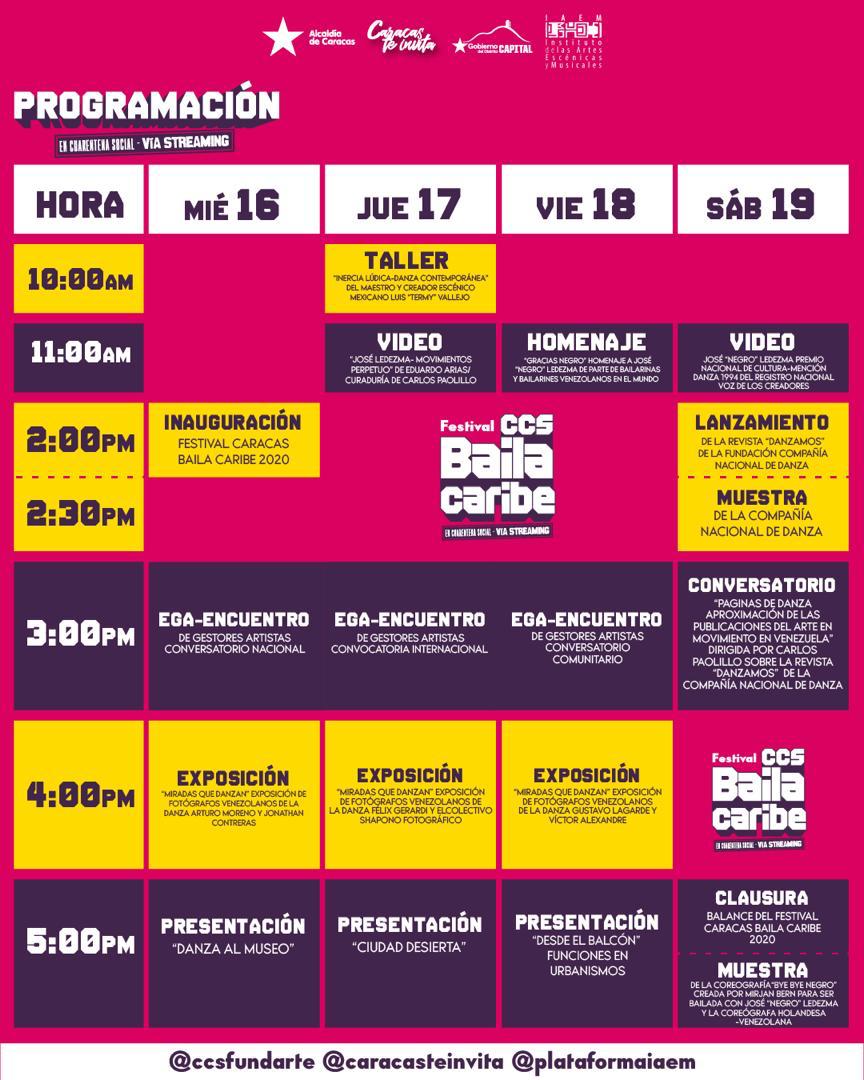 Hoy Comienza la fiesta de Baila Caribe ..... todoas  invitados a desgustar la vida Danzado ...... Gracias la Pachamama.#16Septiembre #Miércoles #FestivalBailaCaribe
#CuarentenaRadicalDisciplinada 
#JuntosSaldremosAdelante 
#VenezuelaClasesADistancia #LaVerdadDeVenezuela