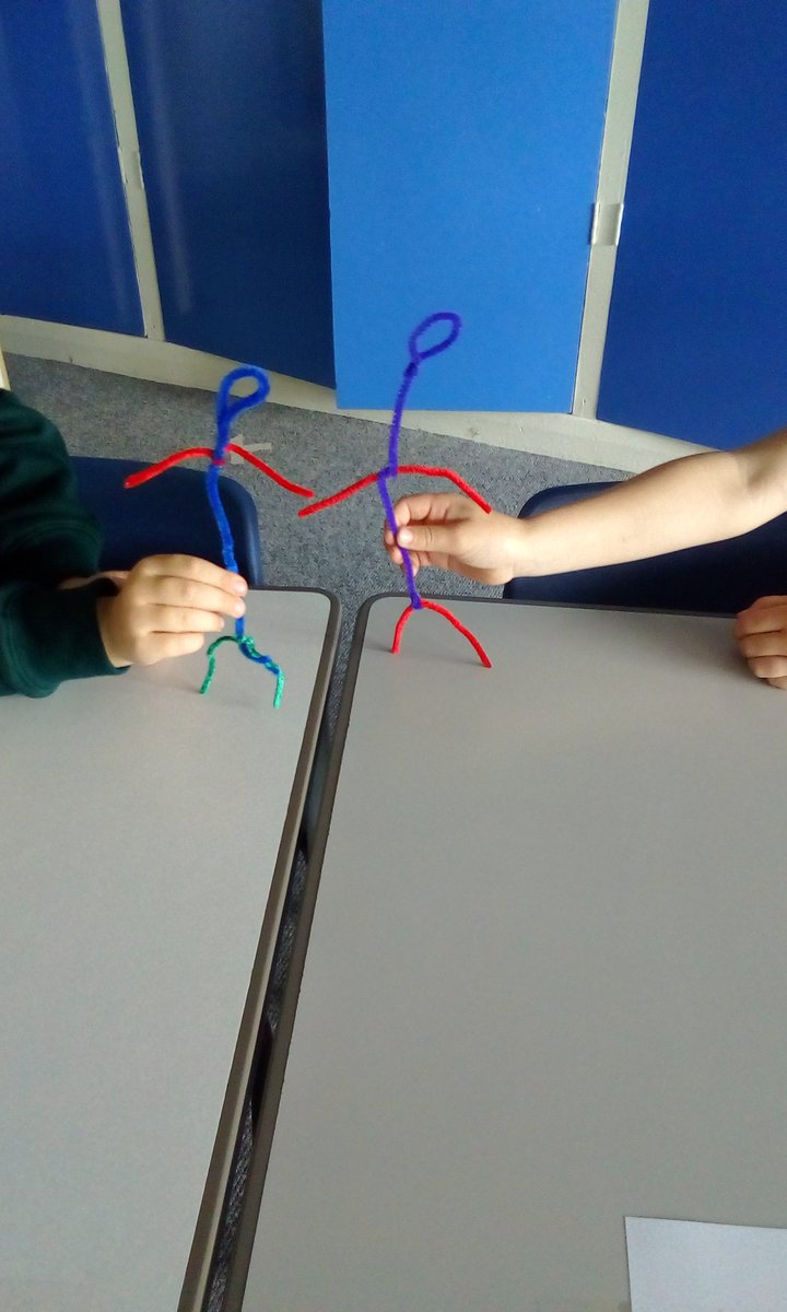 SilverBirchBV's tweet photo. We put our fine motor skills to the test today making pipe cleaner people. It was very tricky but lots of fun. We didn't give up and we were very proud of ourselves! https://t.co/0h77VitofU
