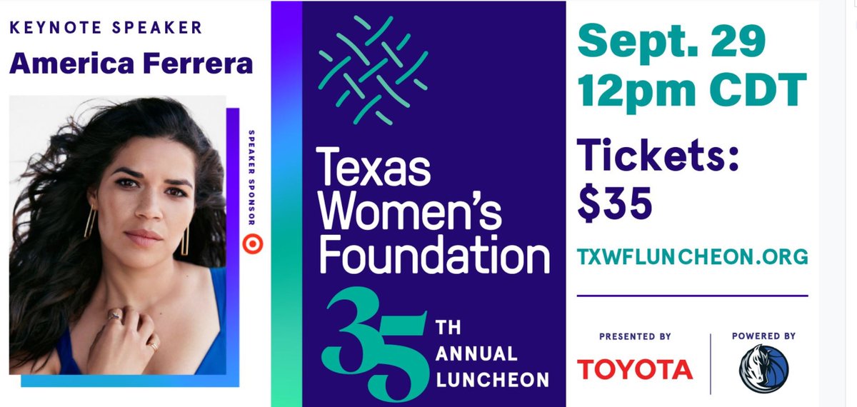 “In entertainment, in politics, in business, in social change. We cannot deny it: presence creates possibility.” 35th Annual Luncheon keynote speaker <a href="/AmericaFerrera/">ia</a> #TX4All ➡️ txwfluncheon.org