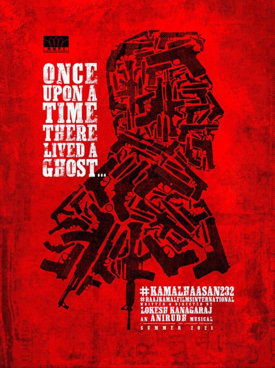 SPICinemas's tweet photo. Super talented filmmaker @Dir_Lokesh is back with a bang with @ikamalhaasan’s 232nd film tentatively titled ‘KH 232’Collision symbol
Coming to theatres in summer 2021 Sparkles!
#LokeshKanagaraj #KamalHassan #Anirudh #Kollywood #SPICinema @anirudhofficial @RKFI https://t.co/a86AknbG94