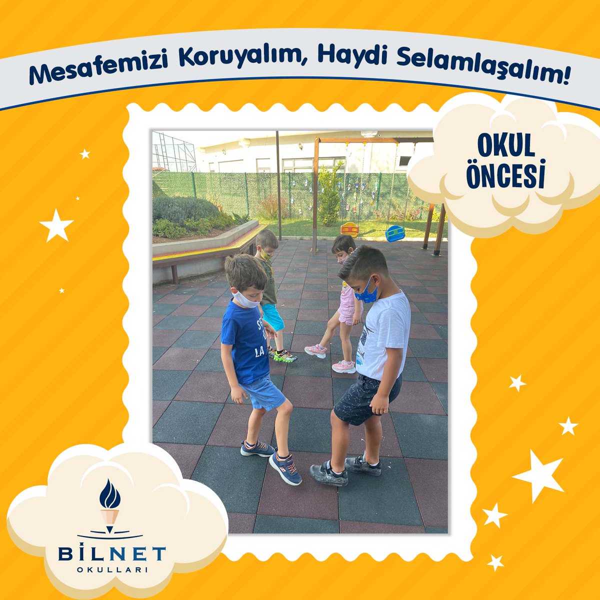 Mesafemizi Koruyalım, Haydi Selamlaşalım!

4-5 ve 5-6 yaş grubu öğrencilerimiz, sosyal mesafelerini koruyarak selamlaşmayı öğrendi. Ayrıca kendi buldukları selamlaşma yöntemlerini de arkadaşlarına öğretti.

#BilnetOkulları #BilnetSchools #OkulÖncesi #Anaokulu #AnaSınıfı