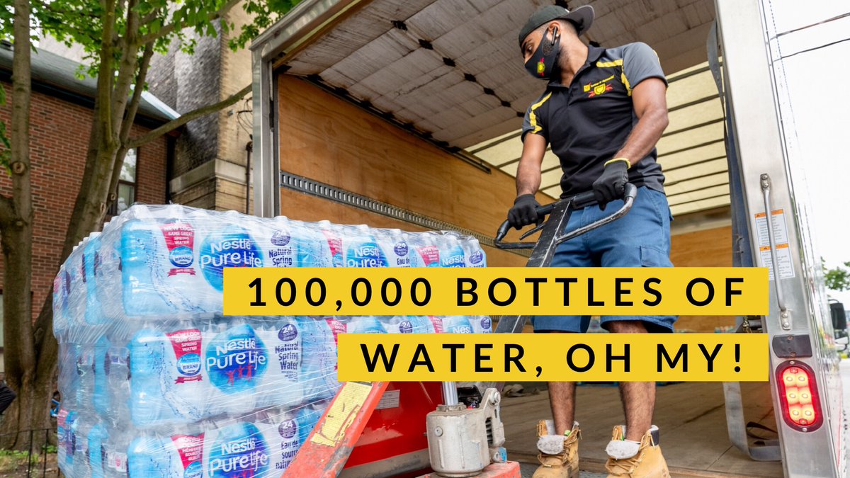 Together with amazing partners  <a href="/TODropinNetwork/">Toronto Drop-in Network (TDIN)</a> and <a href="/seedsofhopeto/">Seeds of Hope Foundation</a> we’ve delivered over 100,000 bottles of water to Toronto citizens experiencing homelessness during COVID-19! Thanks a million to @NestleWatersCA <a href="/IceRiverCompany/">Ice River Springs</a> @AtripcoDeliver, and Hammond Manufacturing.