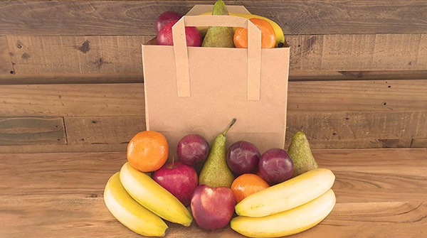 Announcing our NEW 'Social Distancing Grab-a-bag'. Perfect for the office & workplace. Take your personal bag of ripe fruit direct to your desk ... 🍓🍎🍌 #healthyoffice #fruitandvegbox #officedelivery #fruitbox