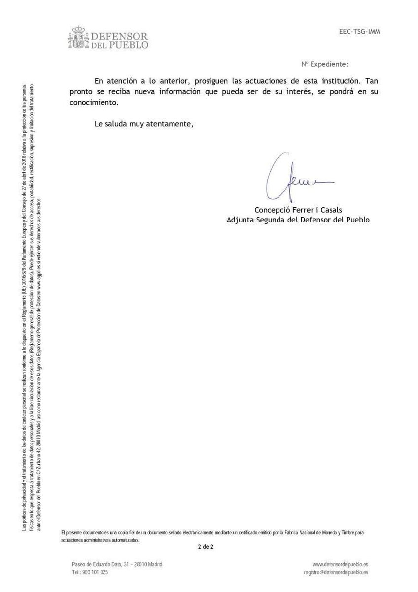 LaboralesI's tweet photo. #movimientoAGE #Respuesta #Defensor del #Pueblo para #cumplir los #acuerdos #firmados con el #Personal #Laboral de la #Administración #General del #Estado.¿Por qué #condicionan el #encuadramiento con los #presupuestos?. https://t.co/jJMRDJTMlB