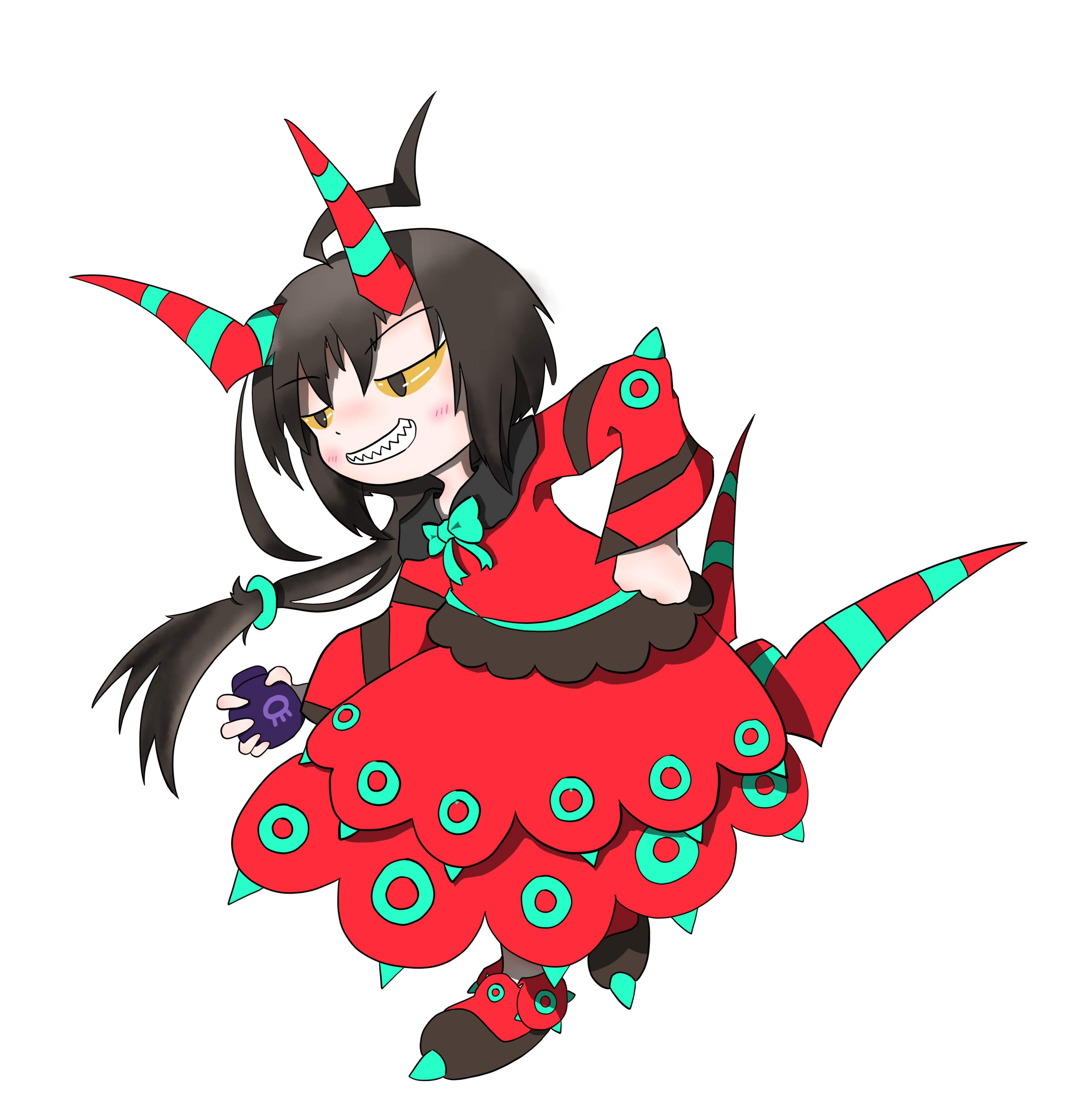 フロー 誰のキャラデザだゲーム ガタスさん主催の ポケモン擬人化 テーマの誰デザ 正解発表です ｃ班の私がデザインを担当したのは１３番 ペンドラーちゃんでした 元デザインのこれ 一時期実際に運用してたペンドラーちゃんなんです あまり