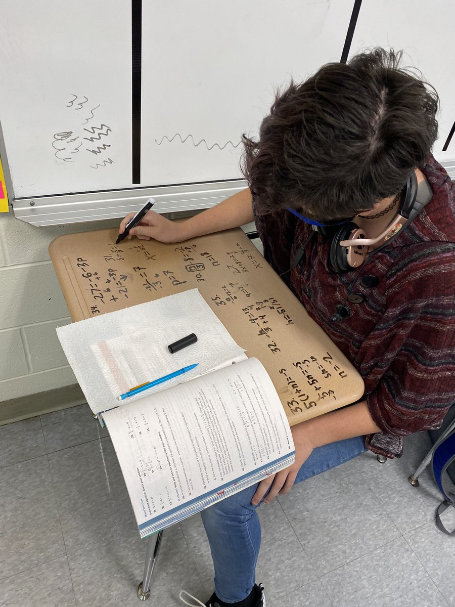 MrsHMathChem's tweet photo. Solving multi-step equation @CNEHighSchool #mathmatters https://t.co/7bADMdGSUh