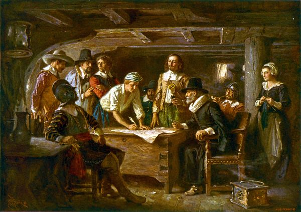 The idea of Plymouth (and New England) as the origin of everything great about the United States has a long history: in the post-Revolutionary era, orators and historians (esp in New England) liked to present the Pilgrims as the pioneers of American independence