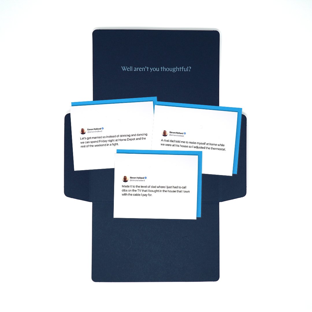 We've just launched our <a href="/simoncholland/">Simon Holland</a> box set! Get 3 cards from the funniest dad on Twitter for just $14.99 
tinyurl.com/y3hxsflk