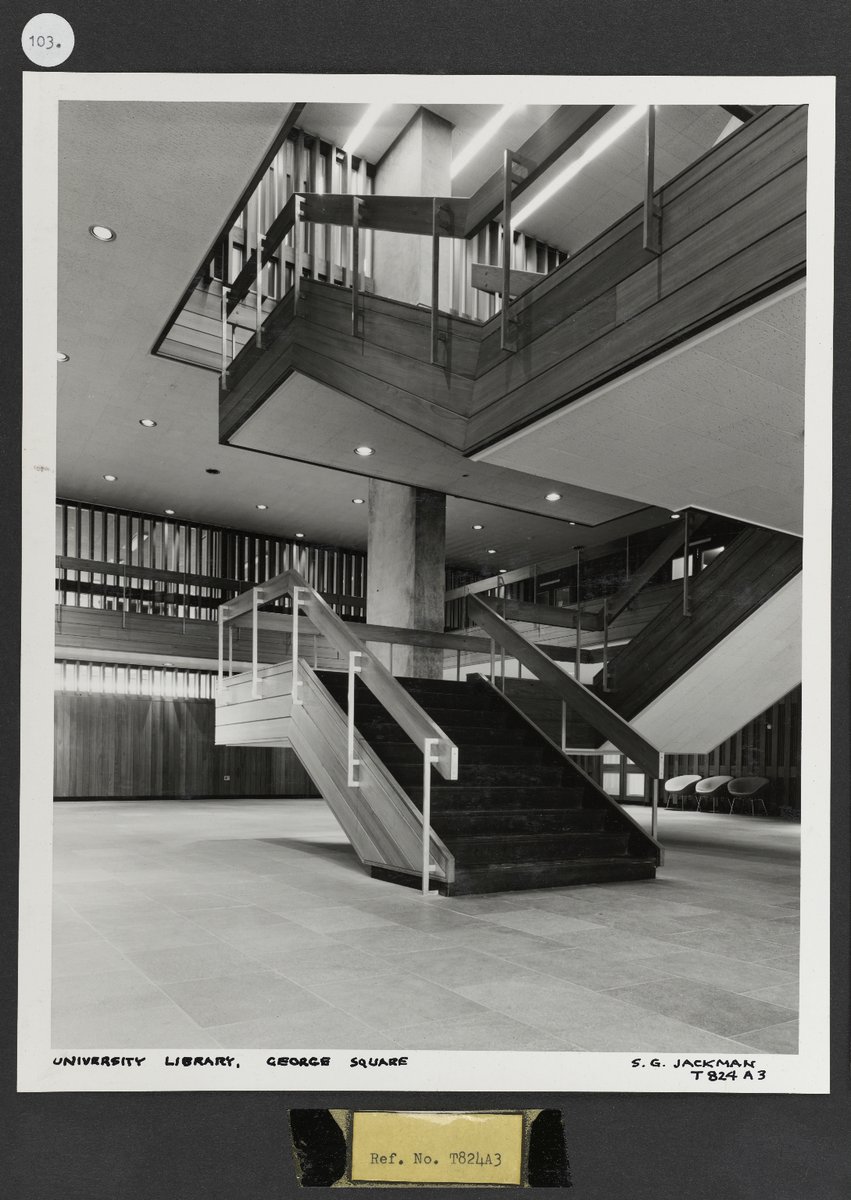 It's lovely welcoming students back to <a href="/EdUniMainLib/">University of Edinburgh Main Library</a> this week! CRC is still running an appointments-only service so get in touch if you'd like to come and see gems like this beautiful photo of the Main Library when it was constructed (EUA Acc.2009/001) edin.ac/3hCW7No