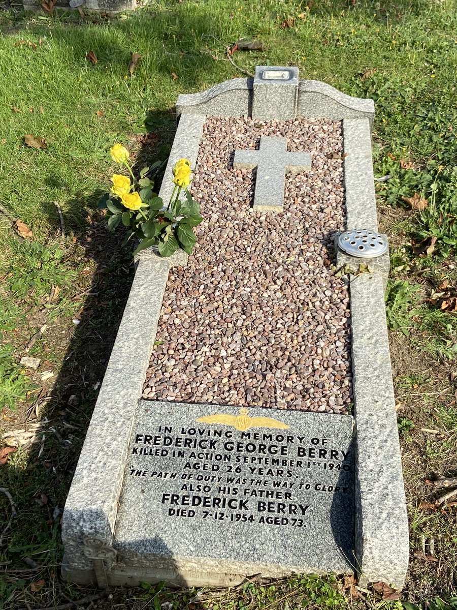 The man to whom my family all owe our lives, literally. Saved Daddy’s two weeks before being shot down and killed. Visited him yesterday. #BattleOfBritain80 #LestWeForget