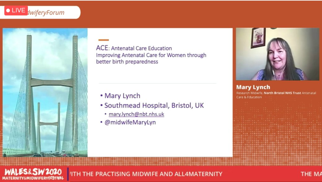 MidwiferyForum's tweet photo. Enabling midwives to support women in using coping strategies to facilitate the delivery of a safe, personalised and purposeful birth experience (ACE Study)

Mary Lynch 
Research Midwife
Antenatal Care &amp; Education @NorthBristolNHS 

Watch live now: https://t.co/Wz25cE8p1I https://t.co/VkN6E4efS0