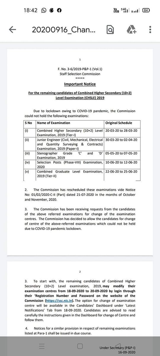 SscEasy's tweet photo. SSC has done a Commendable job by providing an option to the change exam center of 5 exams postponed due to corona.

Thanks a lot for listening to students voice..!! 🙏 #speakup https://t.co/ljE00uoQt1