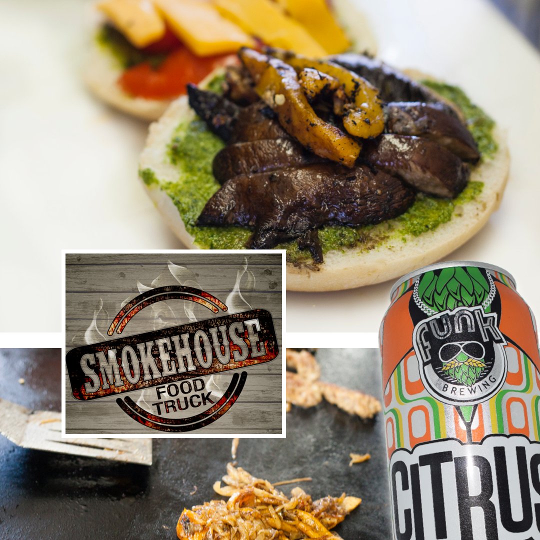 Happy Friday Funk Friends! @smokehousefoodtruck is here from 4-9 pm. Get some tasty BBQ to go with your brew.