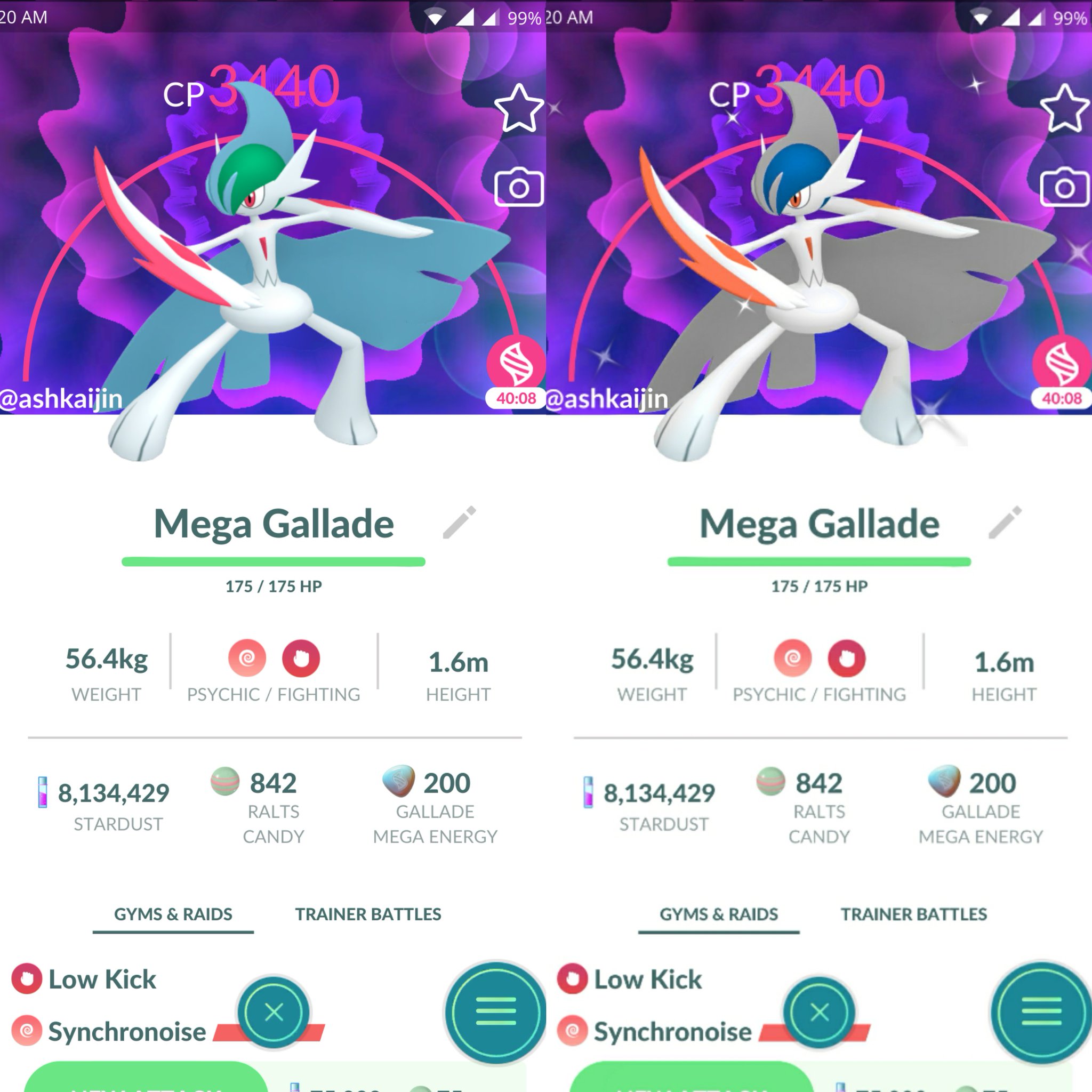 Mega Gallade & Shiny Mega Gardevoir, Gardevoir