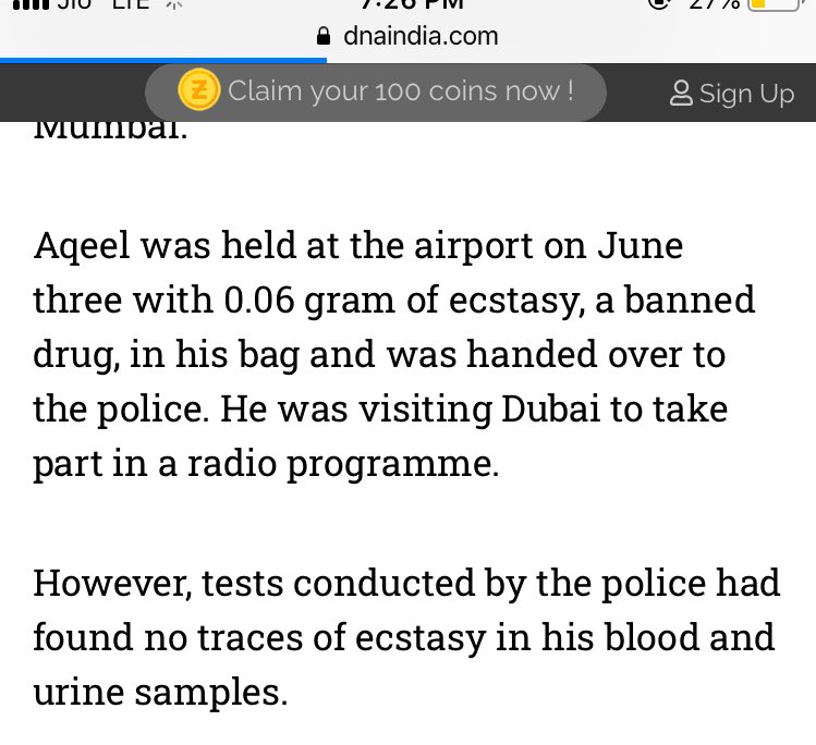 6. According to DNA, DJ Aqeel, too, was caught with the drug ecstasy in his bag at the Dubai international airport, but later discharged.7. Actor Fardeen Khan, in 2001, had been arrested by NCB in Juhu, Mumbai on charges of possessing cocaine, according to a HT report.