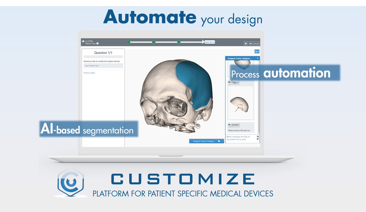 Willing to speed up your segmentation or your implant design?
Customize helps surgeons & engineers to focus on the critical aspects and rely on automated & #AI-based processes for segmentation & design tasks.
Contact us to request a #Customize demo.
#automation #patientspecific