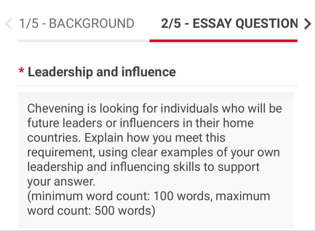 Parlons des essays qui sont des rédactions avec nombre min et max de mots mais je conseille toujours de faire au moins de 90% soit word limit à défaut du 100%.