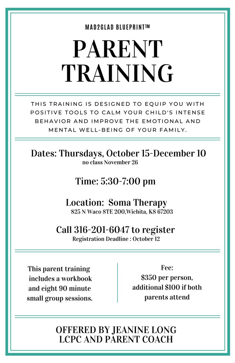 ICTwellness's tweet photo. Do you work with a child or adolescent that lacks the skills to self-regulate? Do parents need the training to help their emotionally intense child? This 8-week parent training starts on October 15. #mentalhealth #parentsupport https://t.co/qD3leIKYwQ