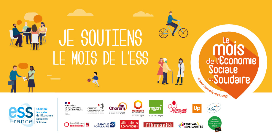 🙏[remerciements]🤩 Le Mois de l'#ESS ne pourrait se tenir sans nos partenaires ! 
Merci donc à eux d'être présents, et à tous.tes celles et ceux qui soutiennent cette campagne dans les territoires.