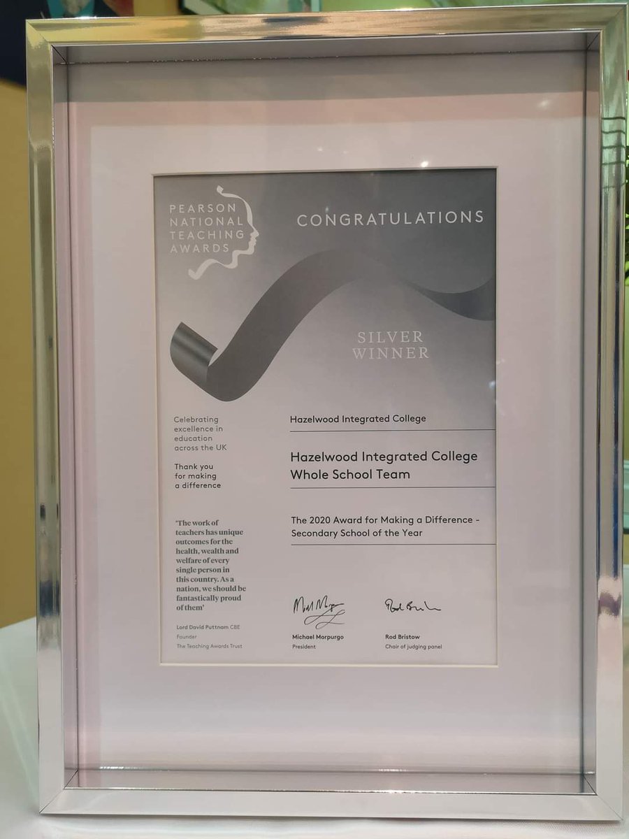 What a wonderful afternoon for the staff and students of the college! We are overjoyed to have received @TeachingAwards Silver Award. Roll on the finals!

#ClassroomHeroes