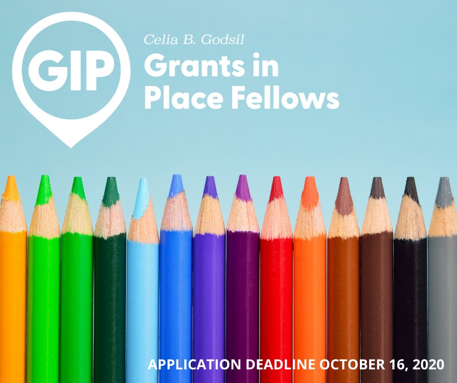 Teachers! Apply today to become a Celia B. Godsil Grants in Place Fellow and receive a $1,000 honorarium for YOU, and $1,000 for your classroom place-based project. Submit your application here: buff.ly/329MrFt