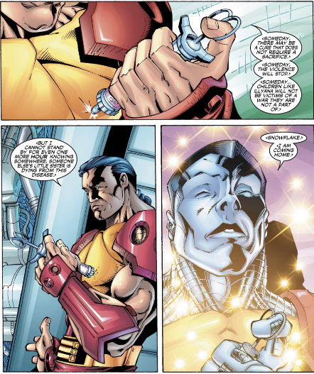 Colossus eventually came back around to being a good guy, but he mourned the loss of Ilyanna for years ultimately sacrificing himself to cure the Legacy Virus.