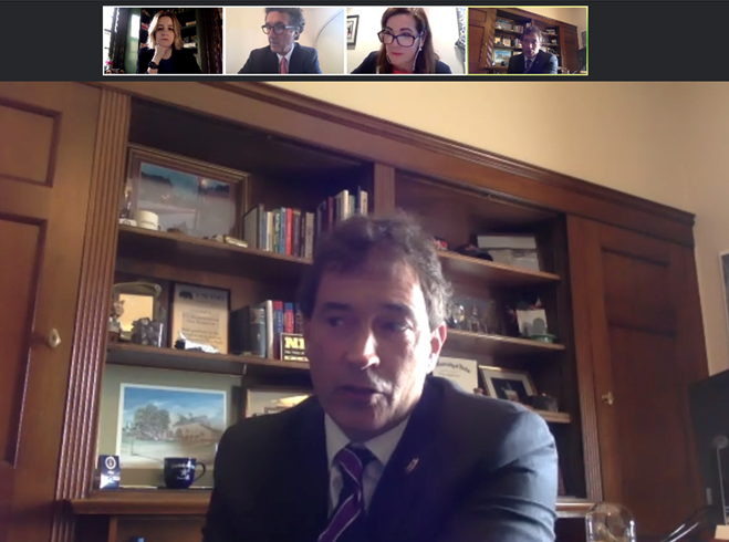 ASPS_Members's tweet photo. Anne Taylor, MD, MPH, and Galen Perdikis, MD, had a great meeting with @RepBalderson to discuss pandemic relief for plastic surgery practices. As a former small business owner, the Congressman understands the unique challenges facing small businesses. #ASPSFlyIn20 #PlasticSurgery https://t.co/YcNJpfG6wW