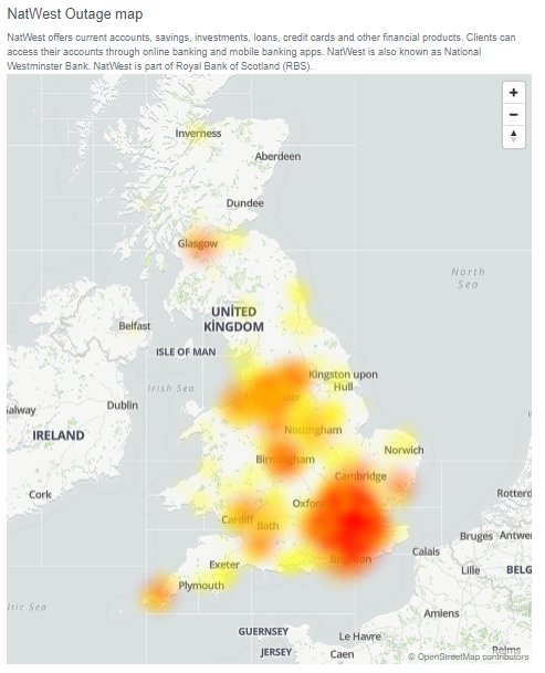 WebsiteCrashes's tweet photo. Natwest issues and crashes at 7:05PM 09/16/2020 UTC! Website shows ~1,000 error reports! Retweet if you're having problems too!

Site i used: https://t.co/2ckkxINFXp
#Natwest 
#Natwestdown https://t.co/Kt9fNThaSr