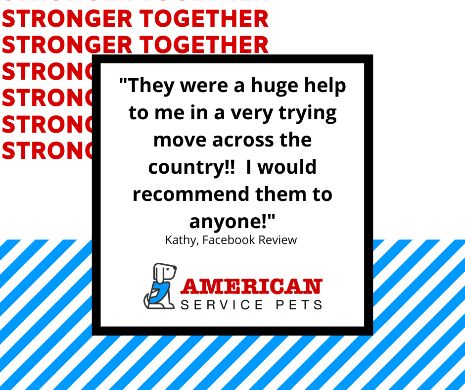 AmServicePets's tweet image. Hopefully life has calmed since the move! We are so glad we could help you!  #move #moving #animals #esa #emotionalsupportanimal #review