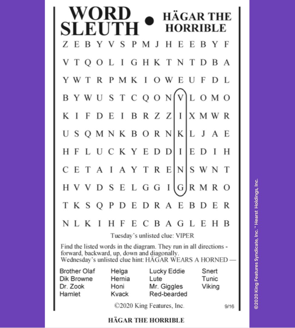 Comics kingdom on twitter ck puzzle exclusive today s word sleuth