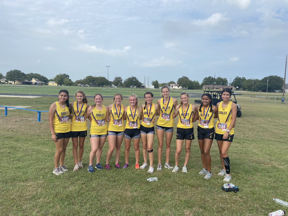 godley_soccer's tweet photo. Girls’ Varsity Cross Country took home first place today!!! Boys’ Varsity took home second! Plus, there were lots of medals to go around! @GodleyISD @ClubGodley https://t.co/WcaVBxsxue