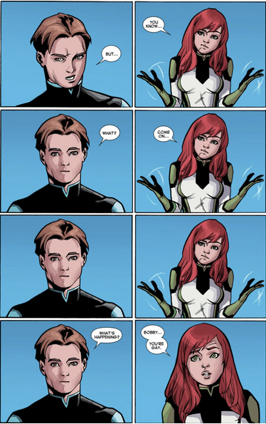 Jean Grey used her psychic powers to out Iceman