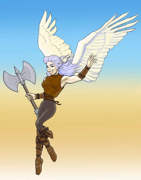 SOTWDND's tweet photo. Meet the cast!
Davina, the Aasimar Barbarian, played by carlypearlcosplay. She was forced into marriage into an abusive family, but she escaped by burning the mansion down. Now she's the airborne muscle of Party D of the Grey Blades.
#dnd #dungeonsanddragons #songofthewilds https://t.co/R7d218YwT2