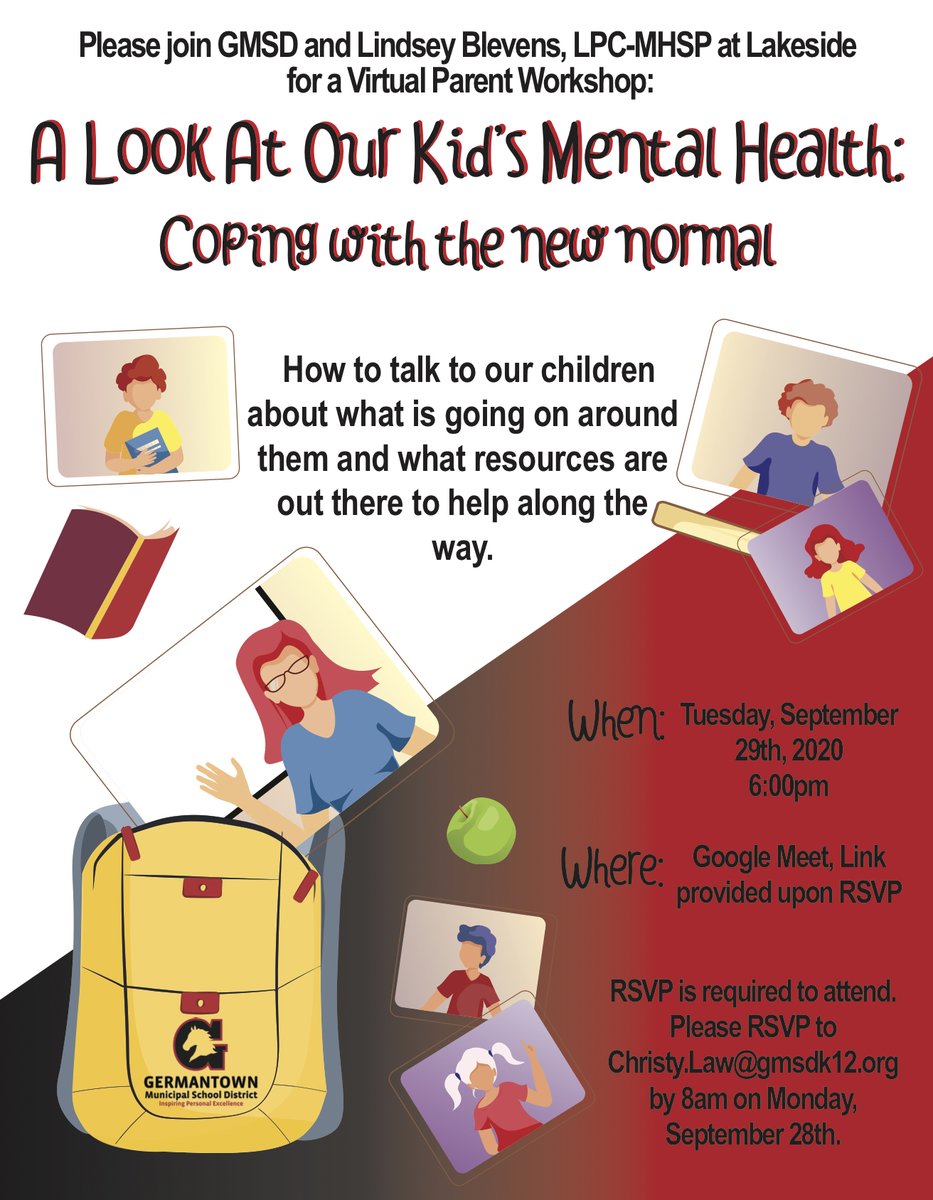 gmsdk12's tweet photo. Please join GMSD and Lindsey Blevens, LPC-MHSP at Lakeside for a Virtual Parent Workshop pertaining to the mental health of our children. https://t.co/XbjkHmBvWN