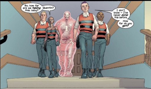 At one point one student looking to impress a girl (one of five aged down hivemind Emma Frost clones) formed a mutant superiority cult and attempted to take over the school. (She was not impressed.)