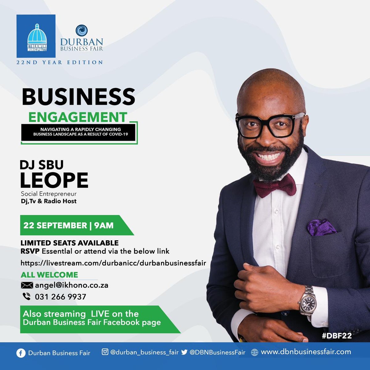 Book your spot or join in on the live streaming