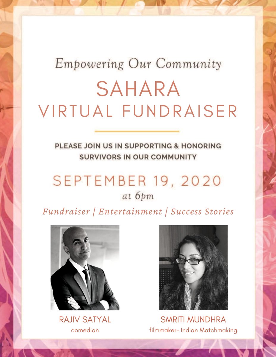 Chugh, LLP is a proud sponsor of SAHARA’s #VirtualComedy Fundraiser on Saturday, September 19th, 2020 at 6 PM. Please join us in supporting the great work #SAHARA does for the community.
Register: bit.ly/2RAhQL8

#virtualfundraiser #IndianMatchmaking #supportthecommunity